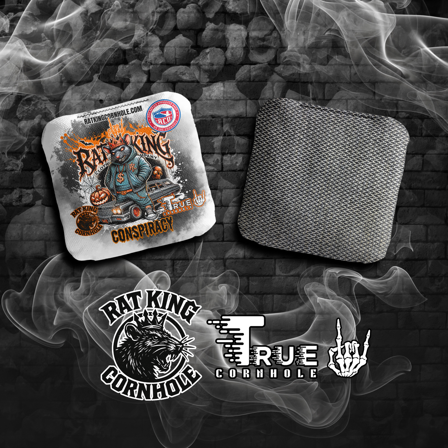 True Cornhole RATWEEN Cornhole Bags White