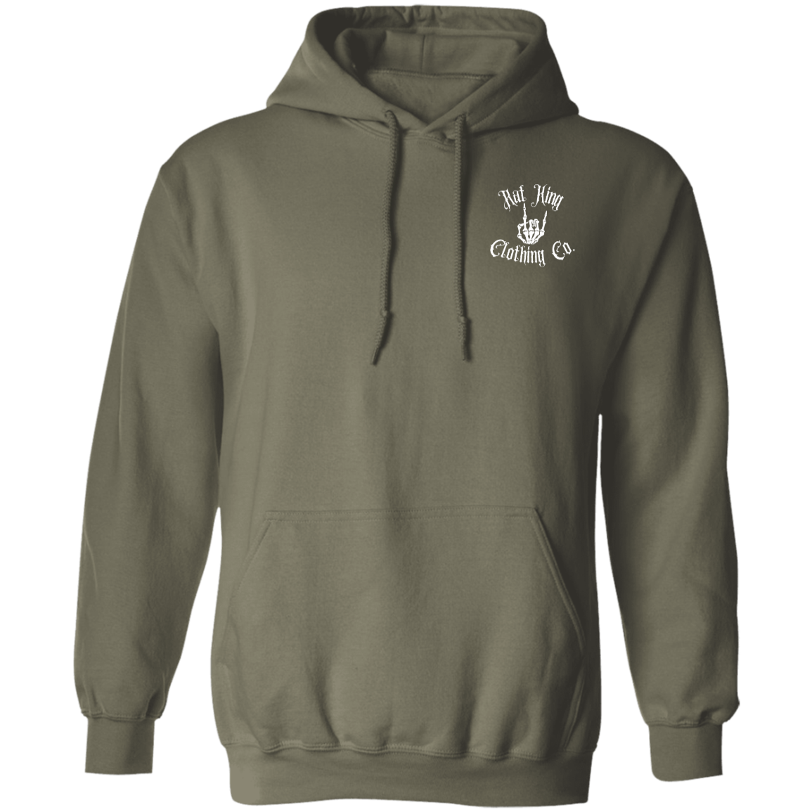 White RK Logo Pullover Hoodie
