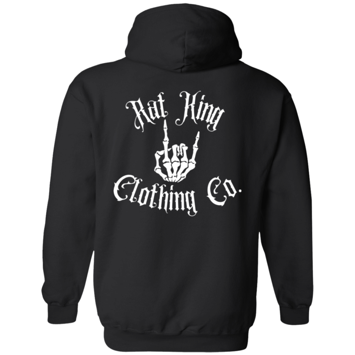 White RK Logo Pullover Hoodie