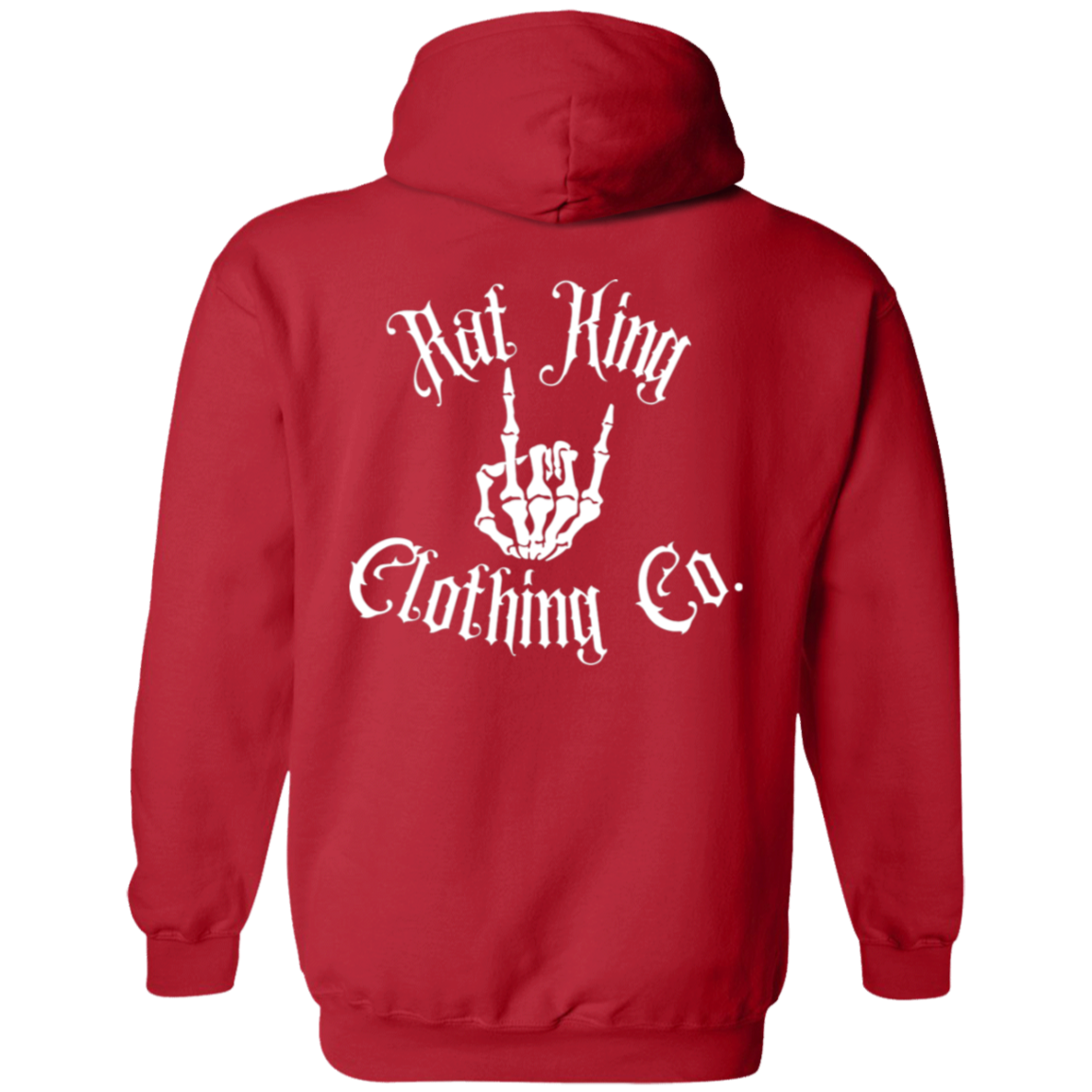 White RK Logo Pullover Hoodie