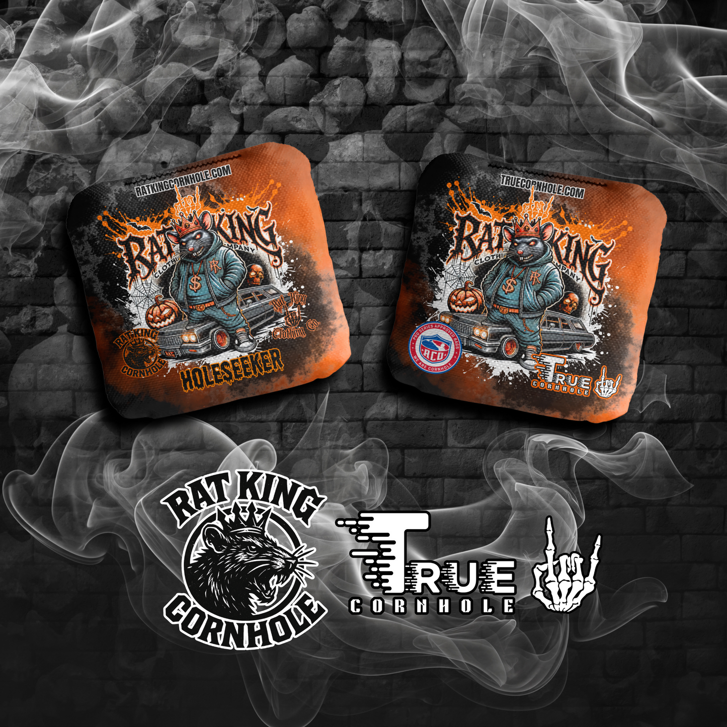 True Cornhole RATWEEN Cornhole Bags Orange