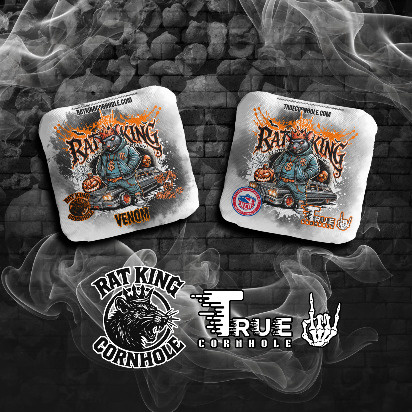 True Cornhole RATWEEN Cornhole Bags White