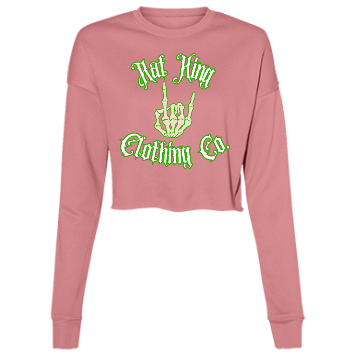 Hot Green Ladies' Cropped Fleece Crew