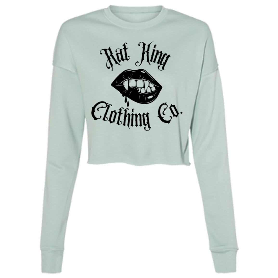 Vampire Lips Ladies' Cropped Fleece Crew