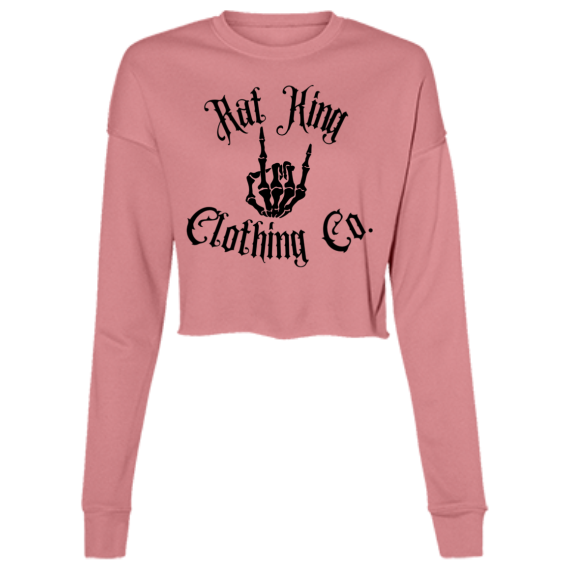 All Black Logo Ladies' Cropped Fleece Crew