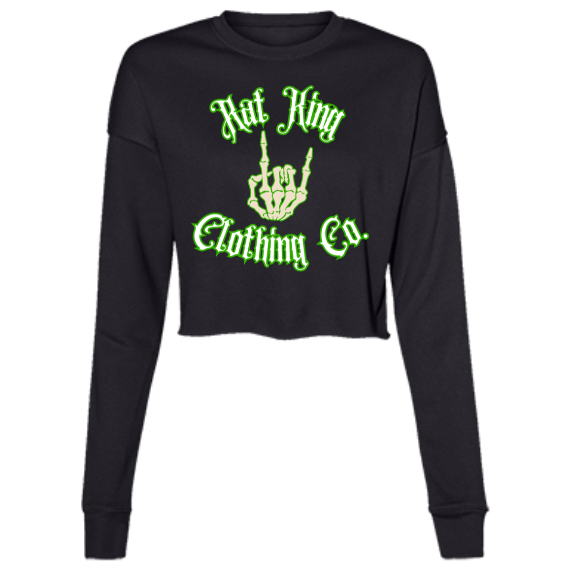 Hot Green Ladies' Cropped Fleece Crew