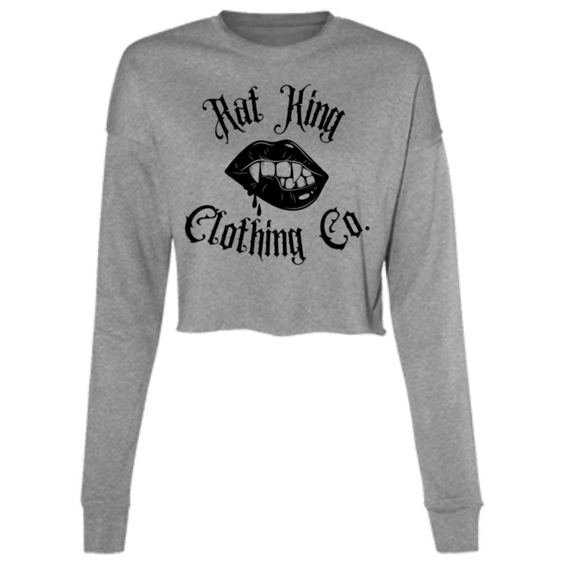 Vampire Lips Ladies' Cropped Fleece Crew