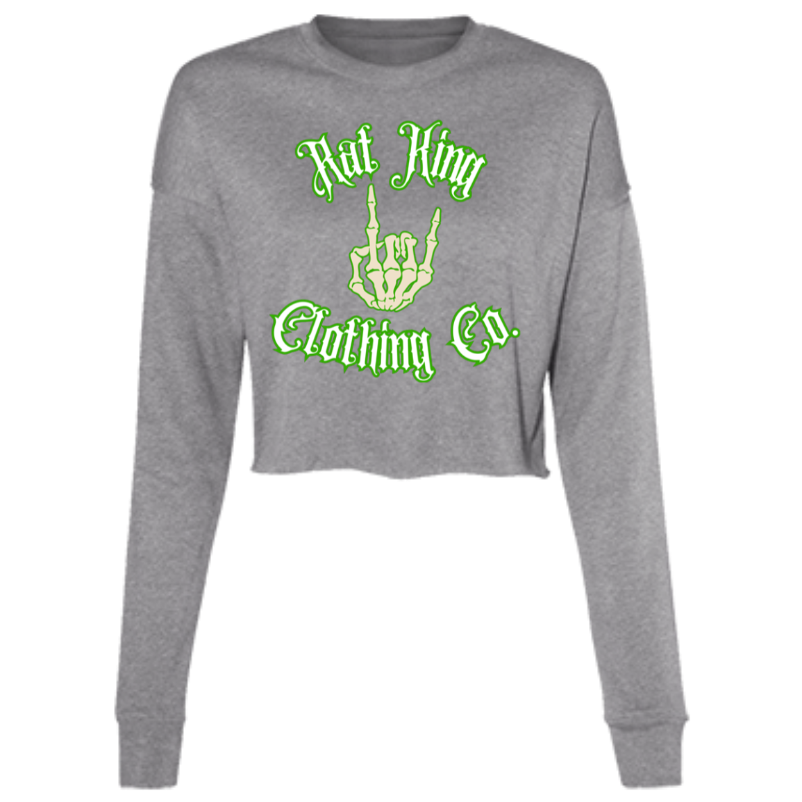 Hot Green Ladies' Cropped Fleece Crew