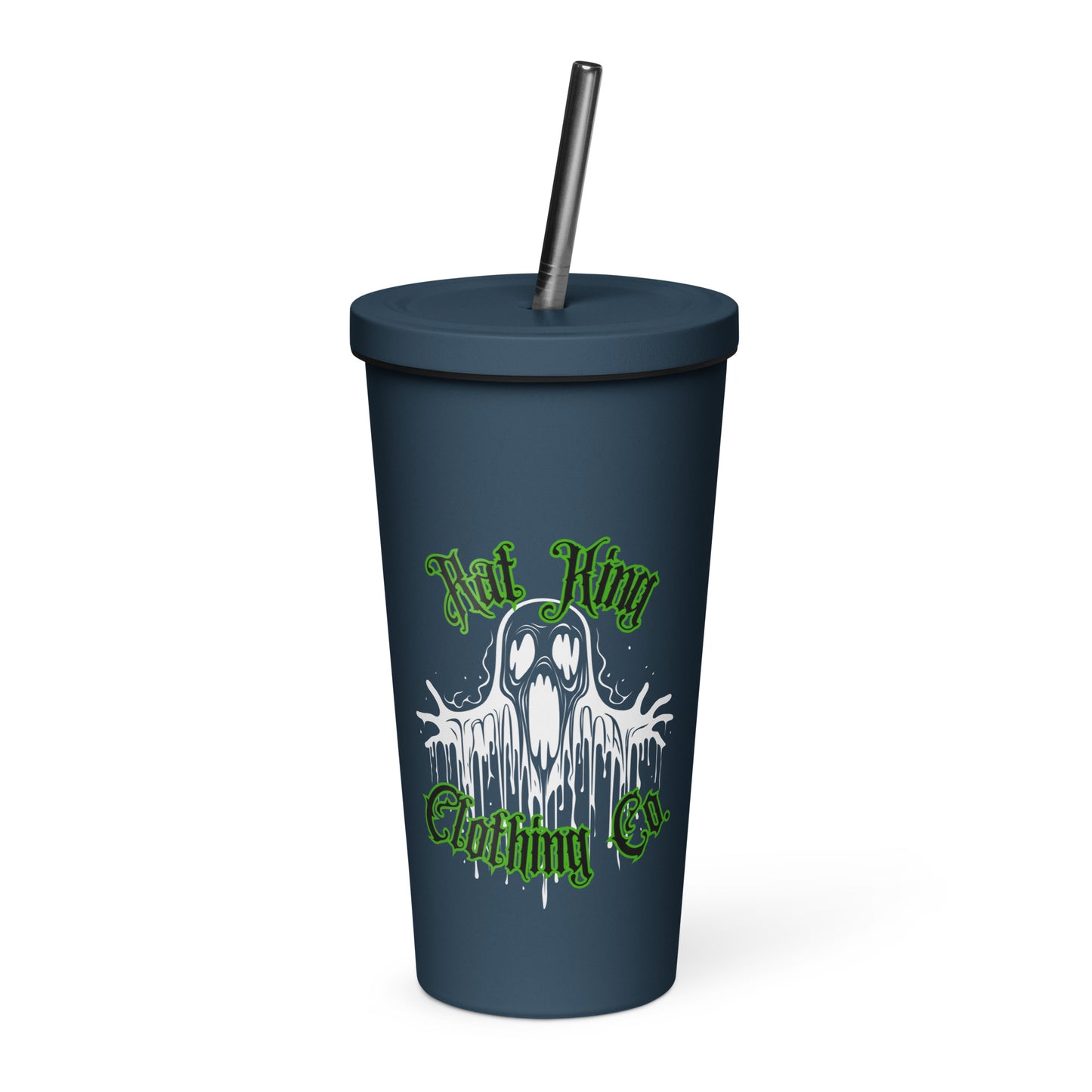 Insulated tumbler with a straw