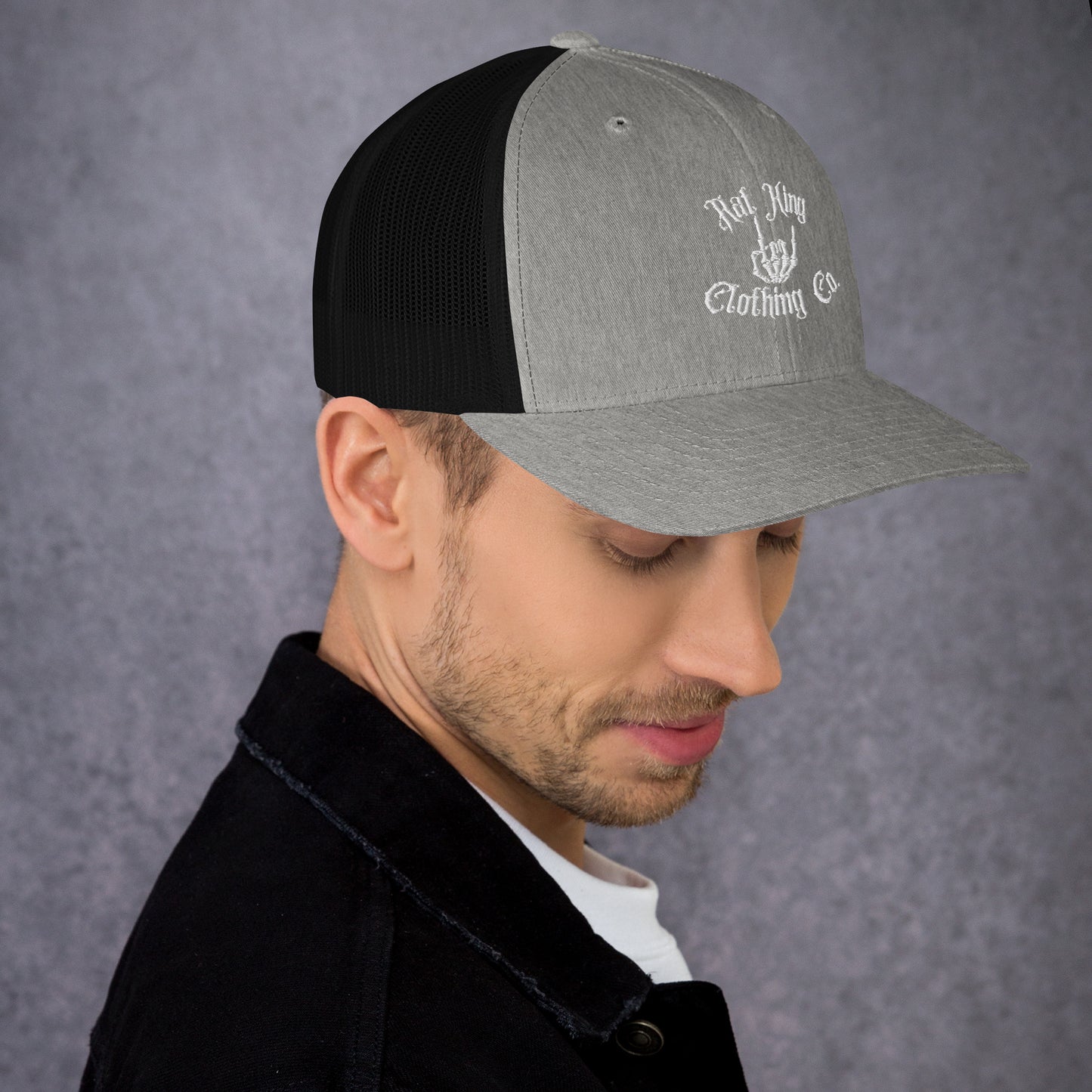 Trucker Cap Embroidered White Logo