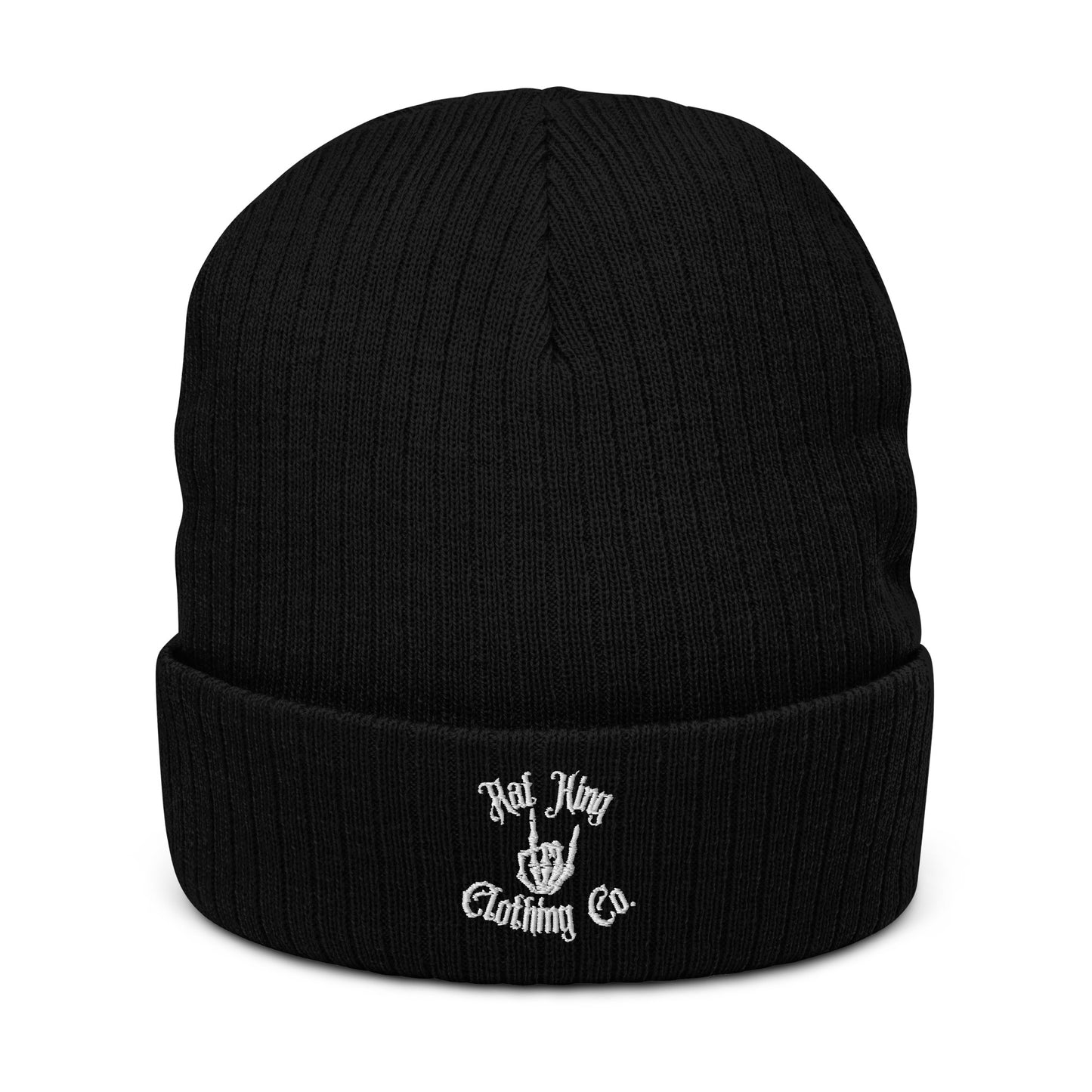 Ribbed knit beanie Embroidered Logo