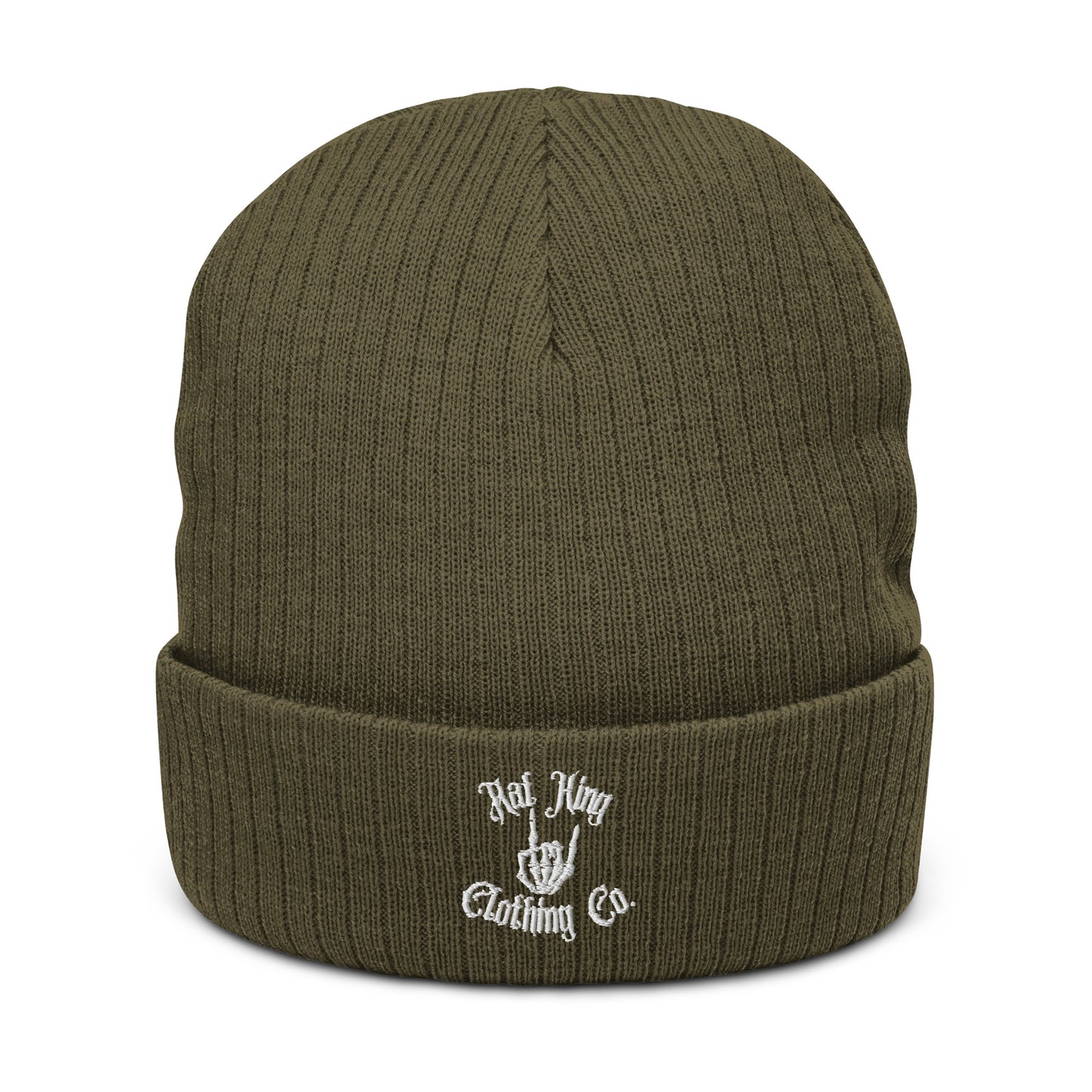 Ribbed knit beanie Embroidered Logo